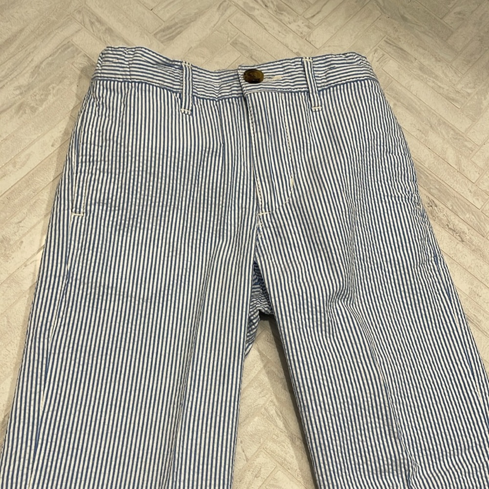 Boys Blue and White Seersucker pants, size 6 - Picture 3 of 5